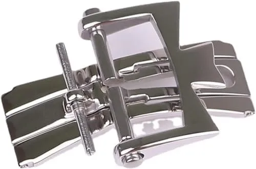 Strap Buckle grandparent metal 316L Stainless Steel Folding Double Press Butterfly Buckle 18mm 20mm for Vacheron Constantin Watch Accessories Leather 
