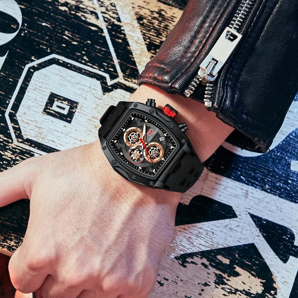 Strap Dress Watch AIMES Watch Wristwatch for Men Fashion Casual rope Cool Big Dial Watch Luminous Waterproof Sport Analog Quartz Business Mens Watches Silicon 