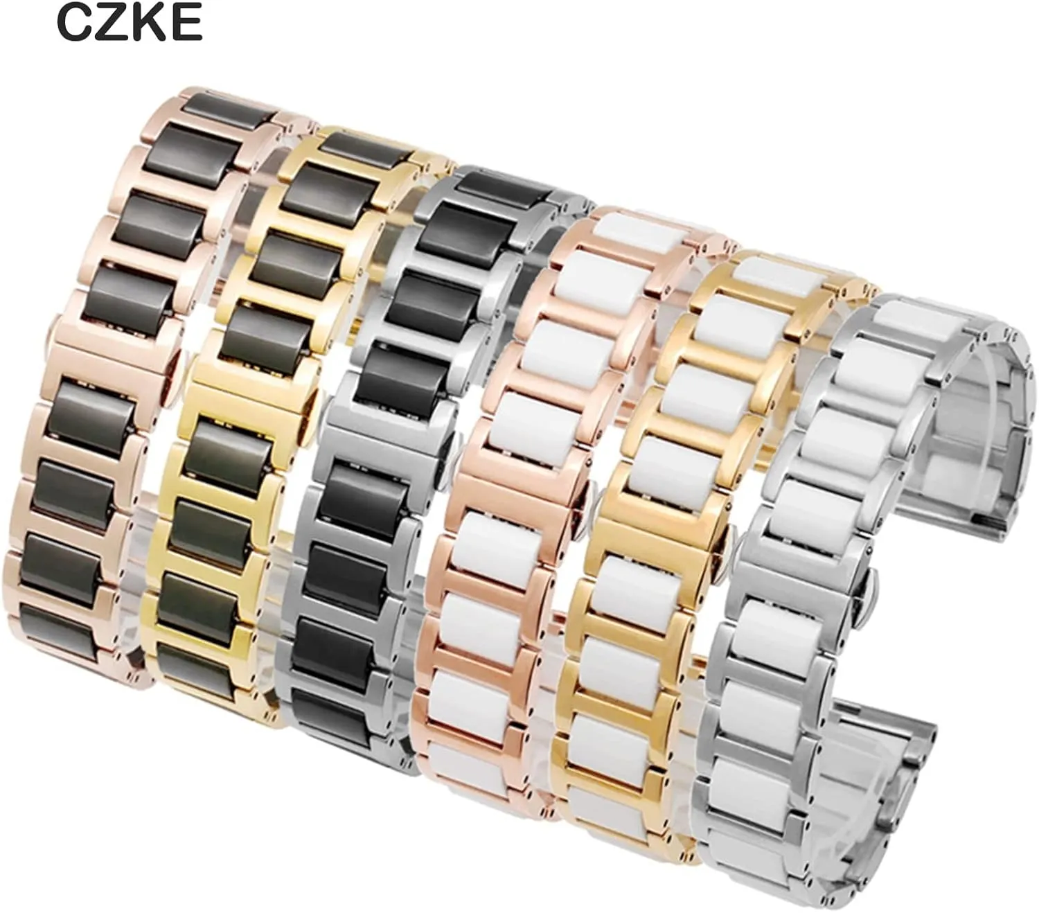 strap fashion watch wristwatch funding adept mythology sanction fragility forbearance band For women man Ceramic Bracelet stainless steel combination watchband 12 14 15 16 18 20 22mm 
