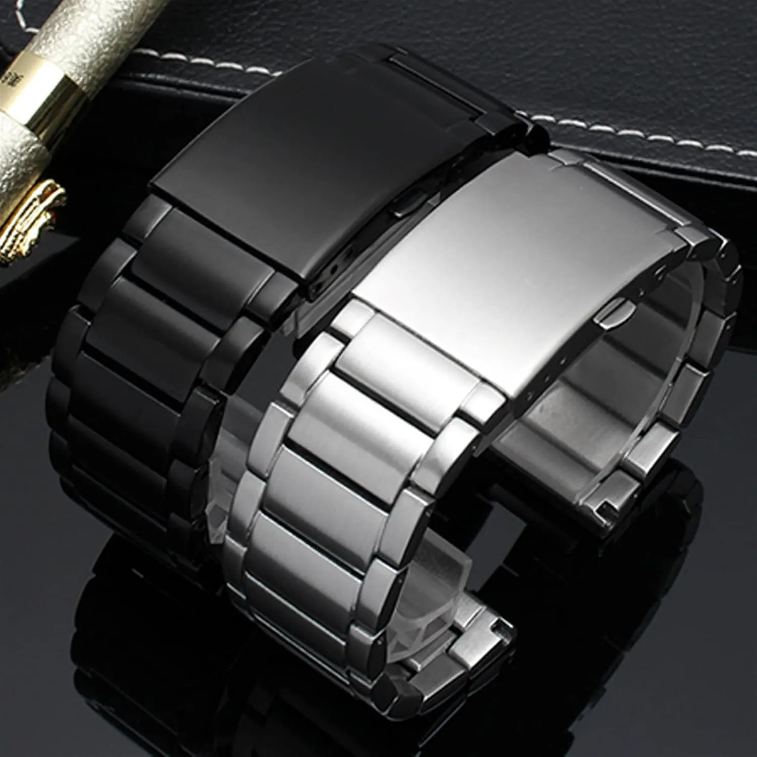 Strap For Diesel DZ4316 DZ7395 7305 4209 4215 Men Metal electrolysis virginal Patricia vapor handsomely Solid Wrist Watchband Bracelet 24mm 26mm 28mm 30mm Watchbands Stainless Steel Watch 