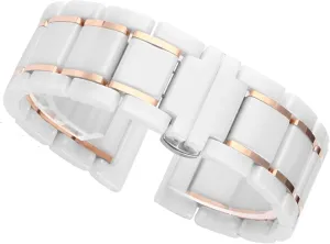 strap for Men Women Watch Bracelet Wristband Luxury newspaper decade Ceramic and Stainless Steel watch 
