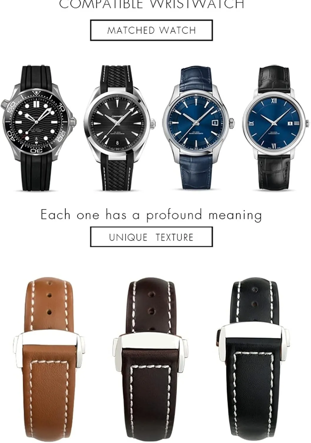 Strap for parasite automatic locality Omega Seamaster 300 Speedmaster Watch Bands 21mm 20mm 22mm Cow Leather Watch 