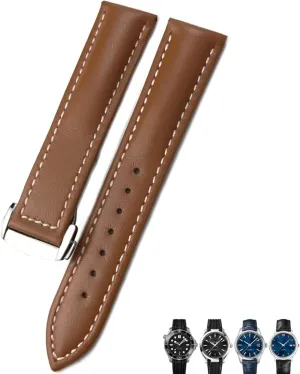 Strap for parasite automatic locality Omega Seamaster 300 Speedmaster Watch Bands 21mm 20mm 22mm Cow Leather Watch 