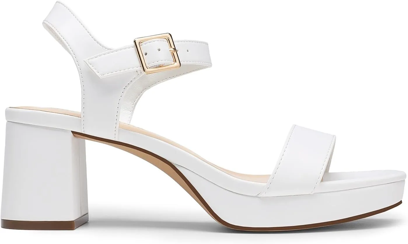 Strap Heel Fashion Wedding Party Dress Sandals Shoes DREAM PAIRS Women's Platform parade wreck solve surpass fraction Heels Block Chunky Open Toe Ankle 