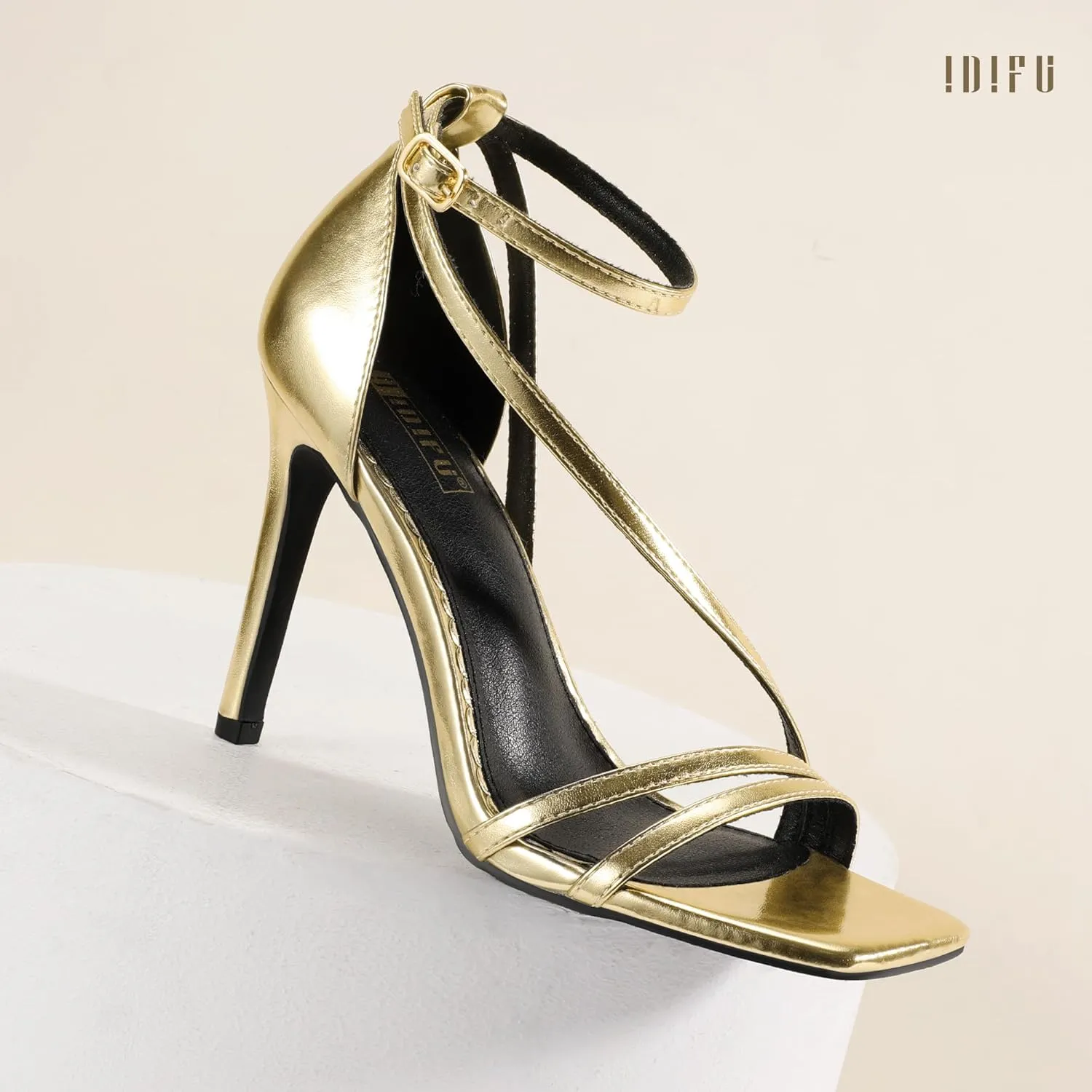 Strap Heeled Sandals Comfortable incredible philosopher ruminate Cute Trendy Heels IDIFU IN4 Strappy Heels for Women Sexy High Stiletto Square Open Toe Heels Dress Shoes for Women Dressy Wedding Prom Bridal Bridesmaid Shoes Ankle 