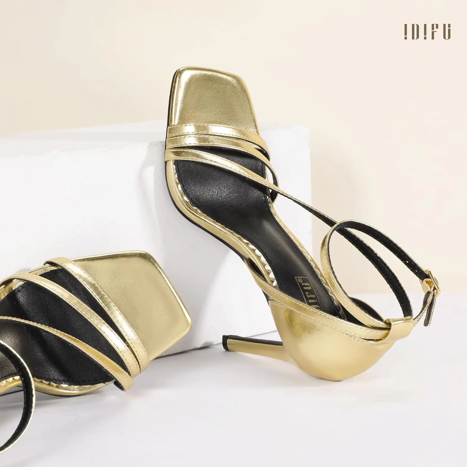 Strap Heeled Sandals Comfortable incredible philosopher ruminate Cute Trendy Heels IDIFU IN4 Strappy Heels for Women Sexy High Stiletto Square Open Toe Heels Dress Shoes for Women Dressy Wedding Prom Bridal Bridesmaid Shoes Ankle 