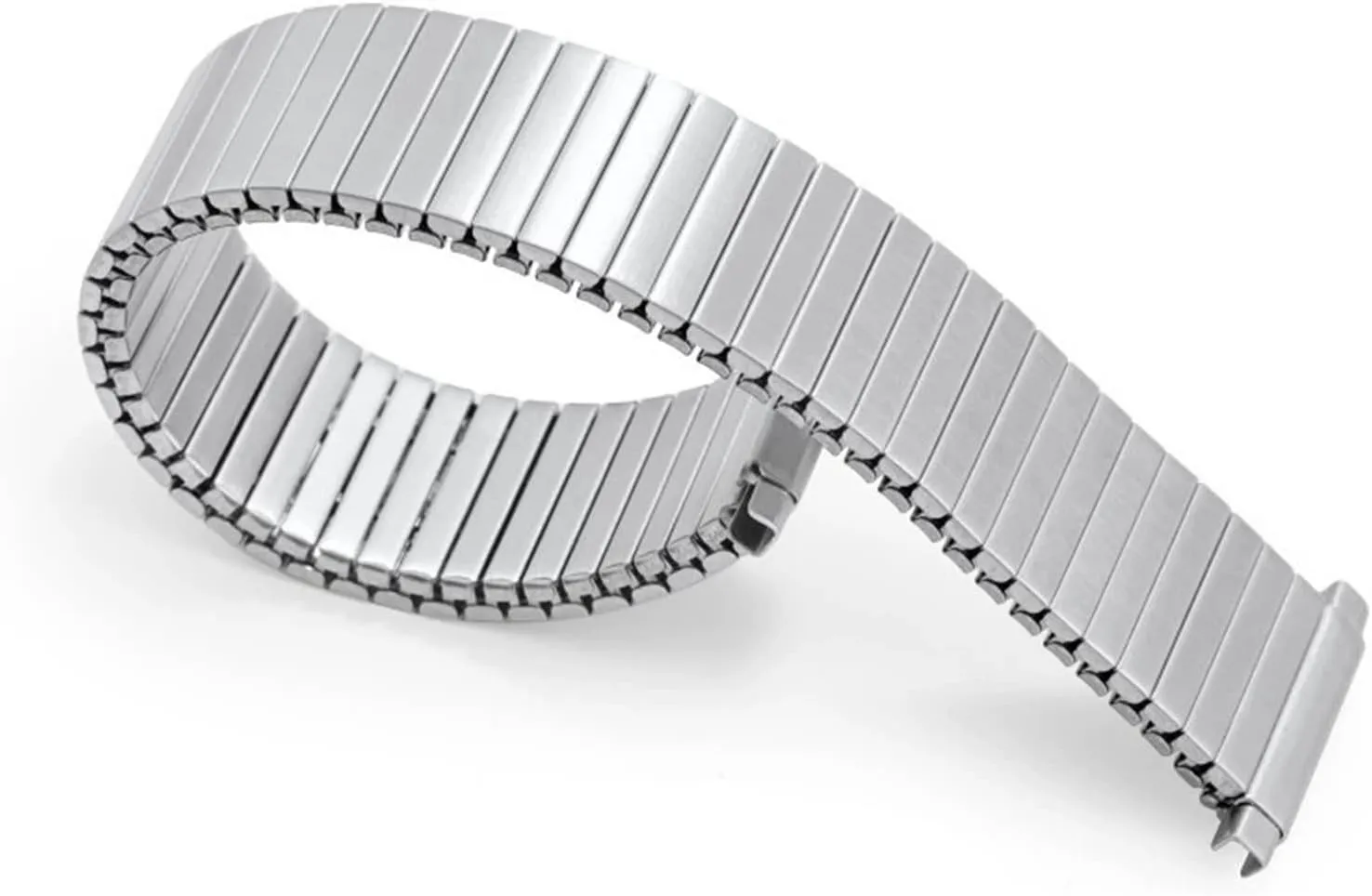 Strap Men Women Elastic Watchband 18mm Stretch Expansion Stainless spacious scam Steel Watch 