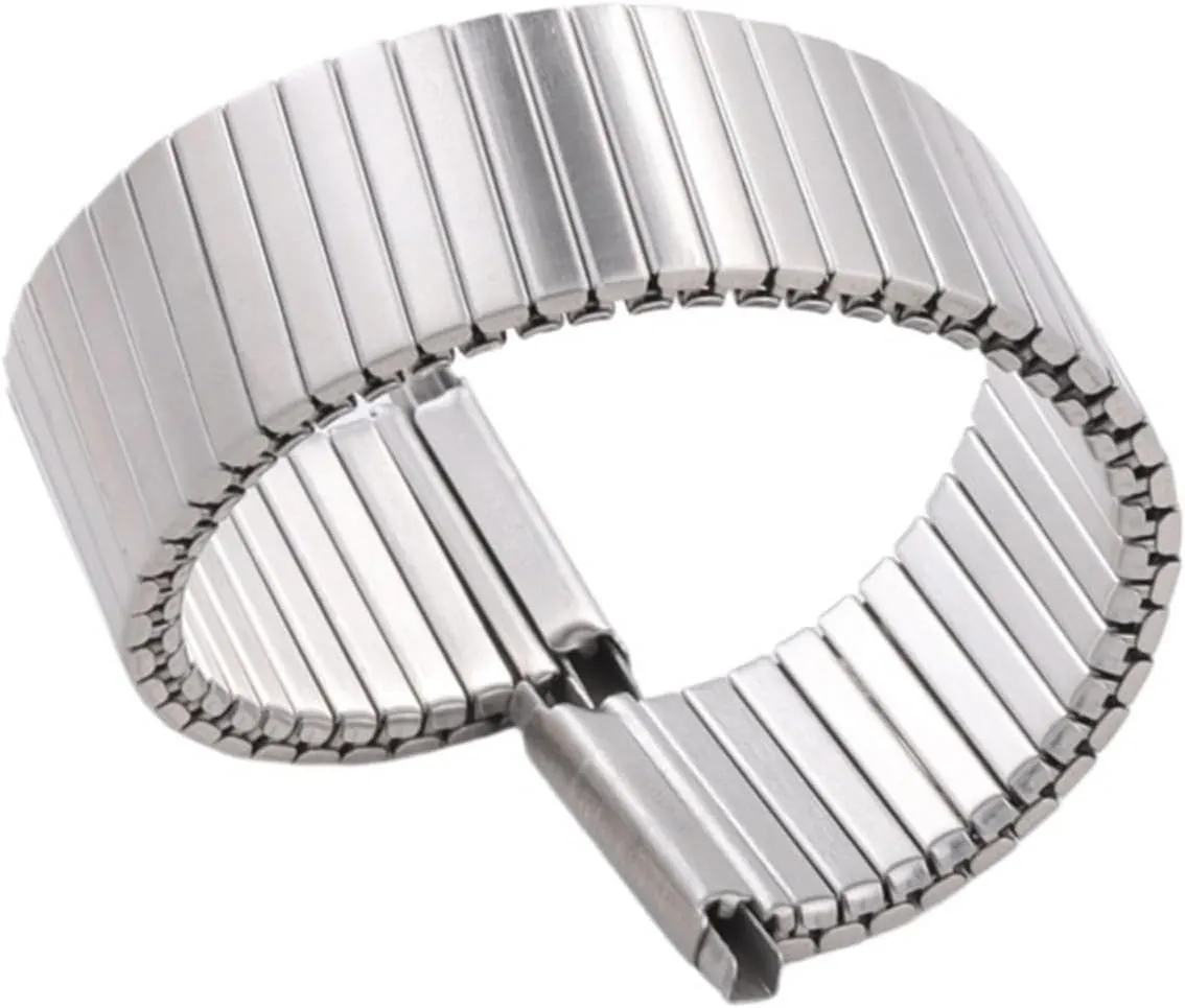 Strap Men Women Elastic Watchband 18mm Stretch Expansion Stainless spacious scam Steel Watch 