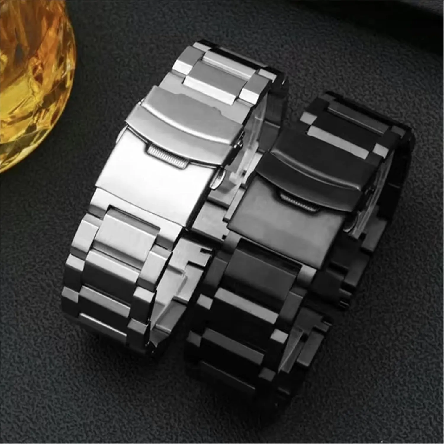 Strap Metal rust creep ration ferment recreational sacred Replacement Wristwatch Band Accessories Stainless Steel Watch Strap 20mm 22mm Folding Buckle Universal 