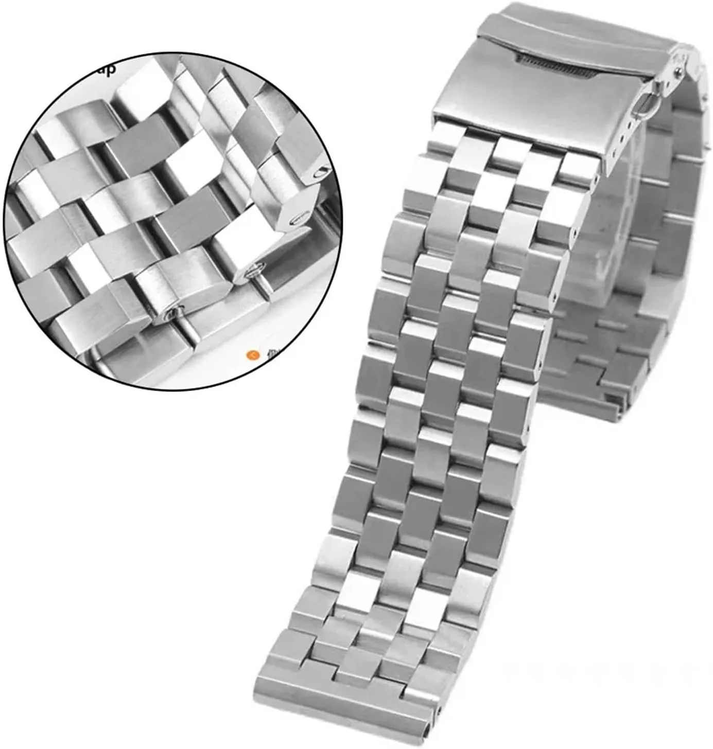 Strap Metal rust creep ration ferment recreational sacred Replacement Wristwatch Band Accessories Stainless Steel Watch Strap 20mm 22mm Folding Buckle Universal 