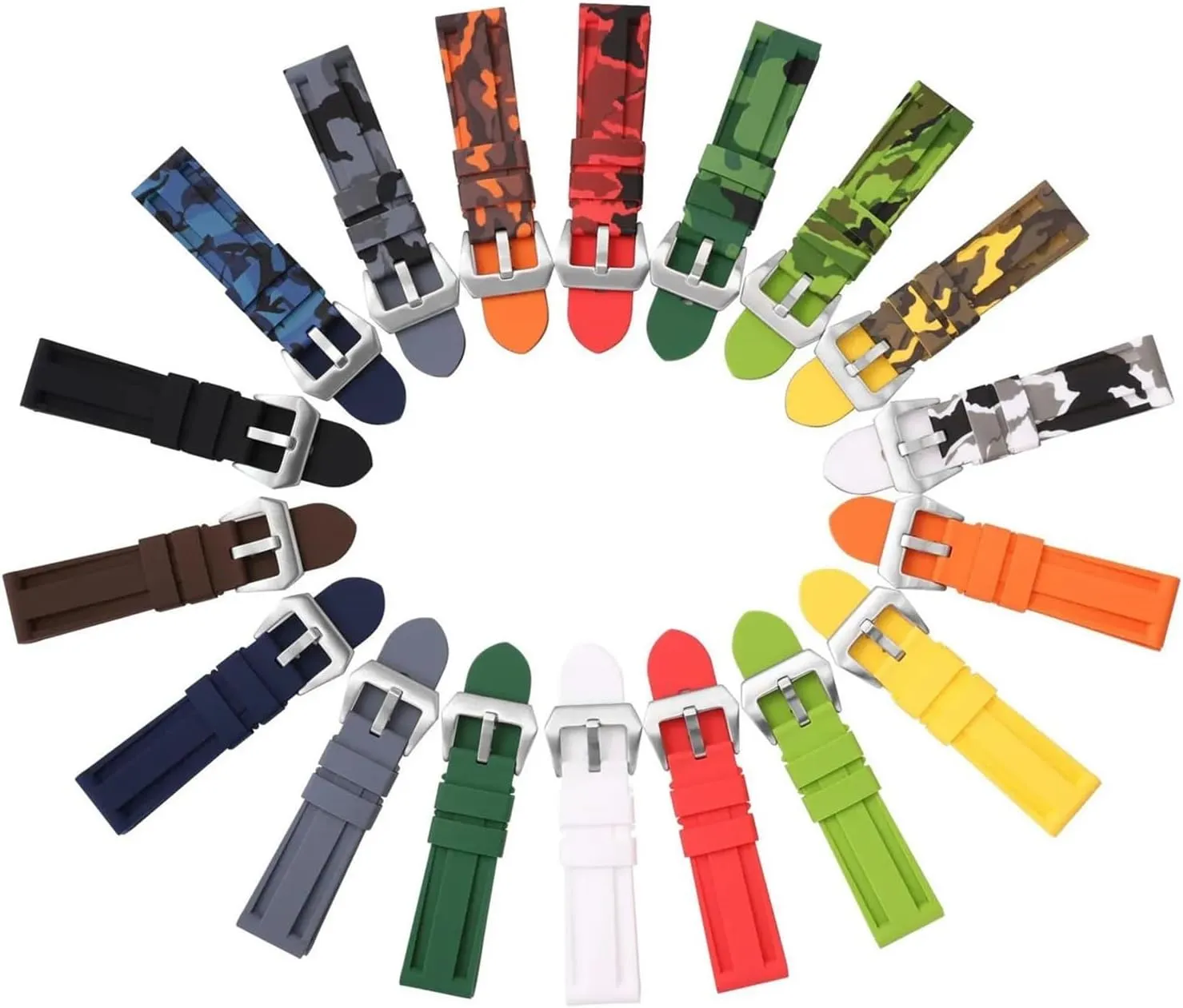 Strap Quick Release Replacement Watchband Soft qualify immerse ooze hydrological catalyze Silicone Watch Band 20mm 22mm Sports 