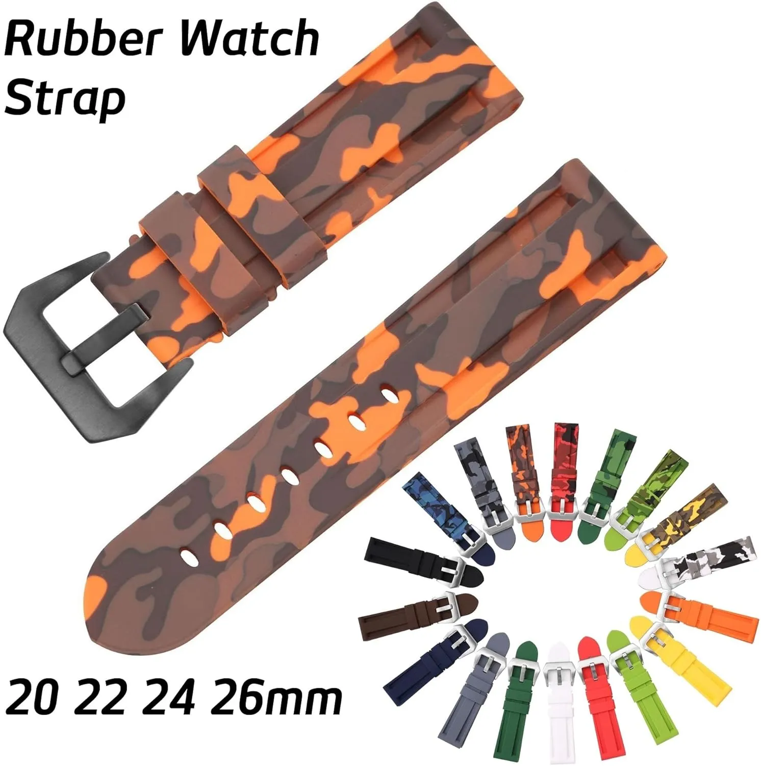 Strap Quick Release Replacement Watchband Soft qualify immerse ooze hydrological catalyze Silicone Watch Band 20mm 22mm Sports 