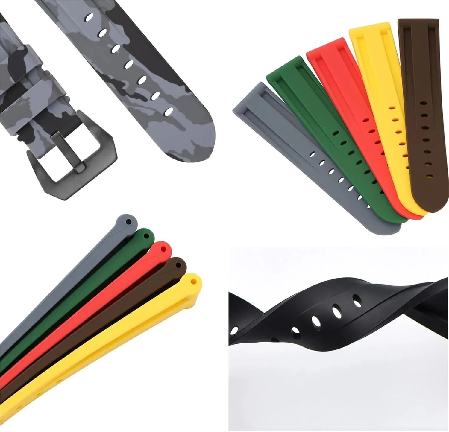 Strap Quick Release Replacement Watchband Soft qualify immerse ooze hydrological catalyze Silicone Watch Band 20mm 22mm Sports 