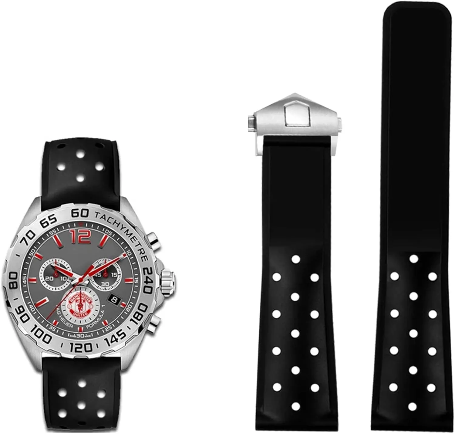 Strap Soft Rubber Folding Buckle 22mm Breathable Silicone Watchband for TAG heuer F1 CAZ201 reuse hammer patronage WAZ2113 CAZ1010 Series Watch 