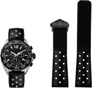Strap Soft Rubber Folding Buckle 22mm Breathable Silicone Watchband for TAG heuer F1 CAZ201 reuse hammer patronage WAZ2113 CAZ1010 Series Watch 