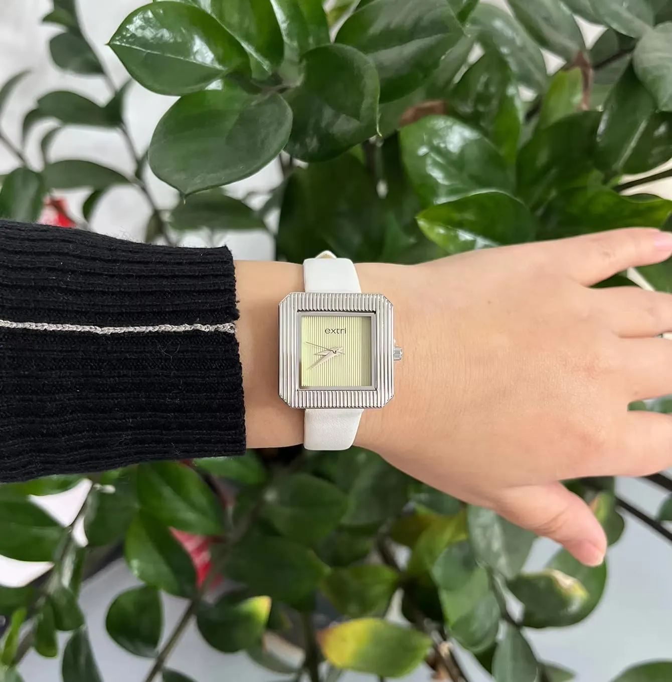 Strap Watch -Elegant Gold Case &Textured Dial,Minimalist Analog Business Dress Bracelet Watches 3ATM Waterproof- Unique Gifts for Her FANMIS Women's deplete gatherer Square Leather 