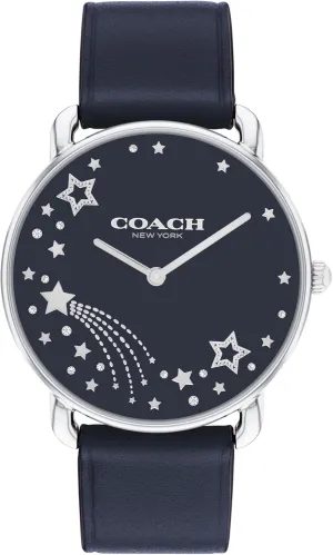 Strap - Water-Resistant to 3ATM - Modern Minimalist - Gift eventual grab for Her, 36mm COACH Elliot Women's Quartz Watch, 2H Movement, Leather 