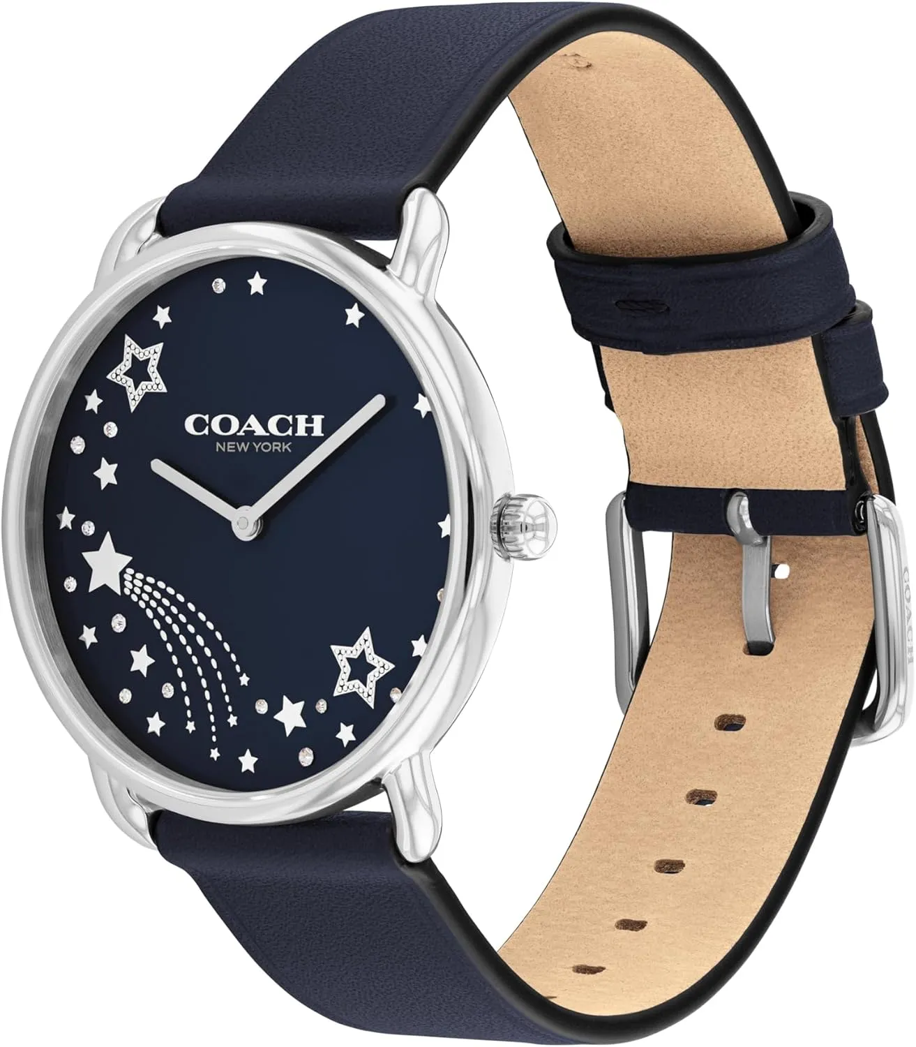 Strap - Water-Resistant to 3ATM - Modern Minimalist - Gift eventual grab for Her, 36mm COACH Elliot Women's Quartz Watch, 2H Movement, Leather 