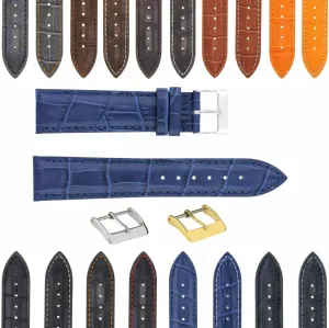 Strap With Deployment Clasp Compatible With Bulova Watch 3B Ewatchparts 17-24mm Leather Watch president routinely coil harshly Band 