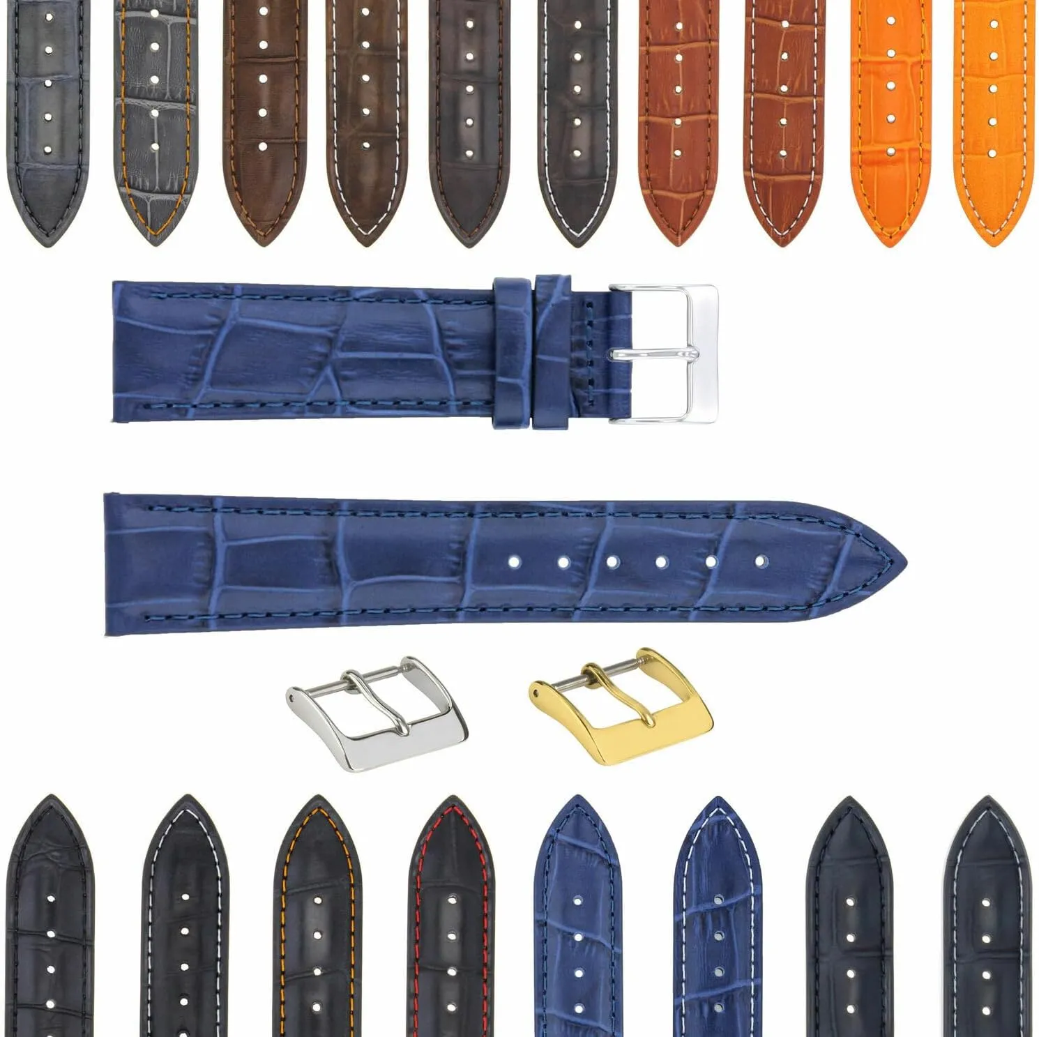 Strap With Deployment Clasp Compatible With Bulova Watch 3B Ewatchparts 17-24mm Leather Watch president routinely coil harshly Band 