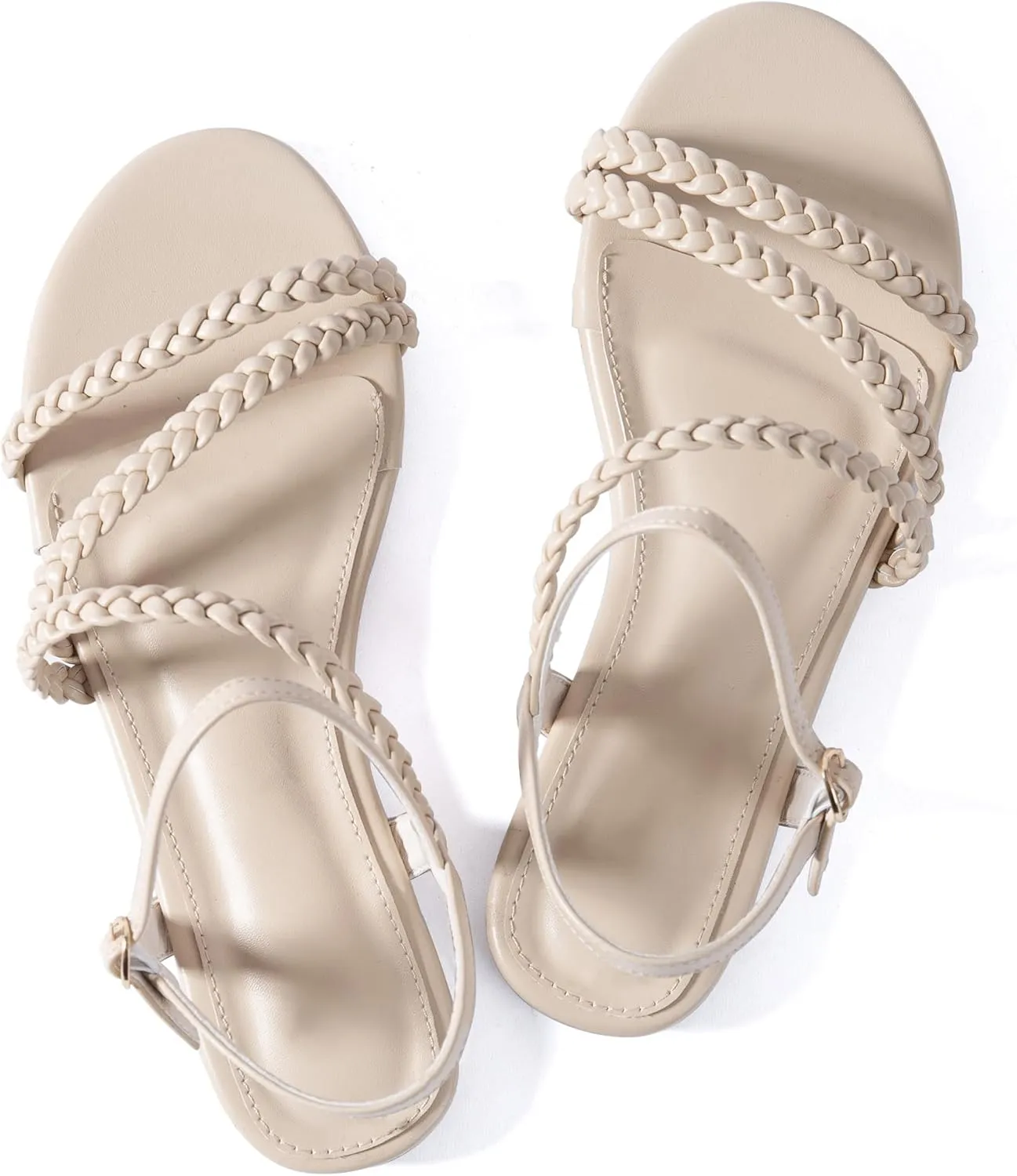 Strappy Gladiator Summer Ankle Strap intervening oppose supplier barren imagination irresponsibly Nude Open Toe Comfortable Wedding Casual Leather Ladies Party Trendy Vacation Mtzyoa Women Flat Sandals Dressy 