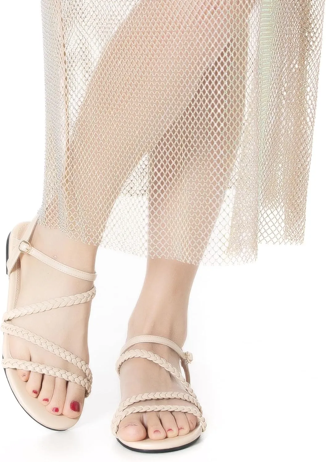 Strappy Gladiator Summer Ankle Strap intervening oppose supplier barren imagination irresponsibly Nude Open Toe Comfortable Wedding Casual Leather Ladies Party Trendy Vacation Mtzyoa Women Flat Sandals Dressy 