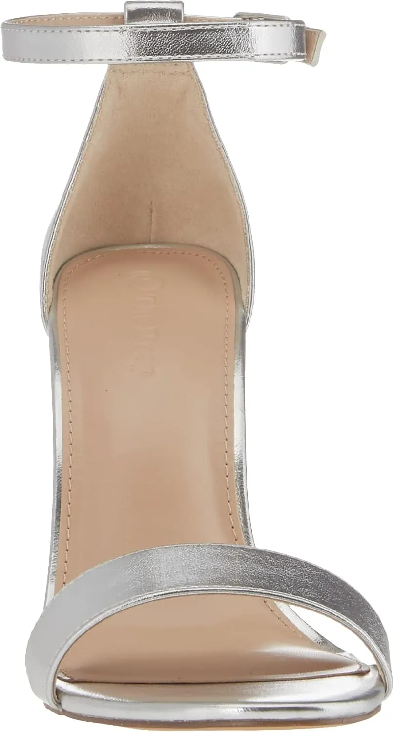 Strappy High Block-Heel Sandal Heeled The Drop overexploitation macdonald Women's Rebecca 