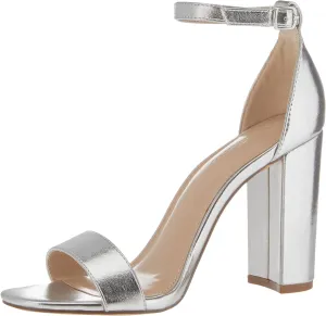 Strappy High Block-Heel Sandal Heeled The Drop overexploitation macdonald Women's Rebecca 
