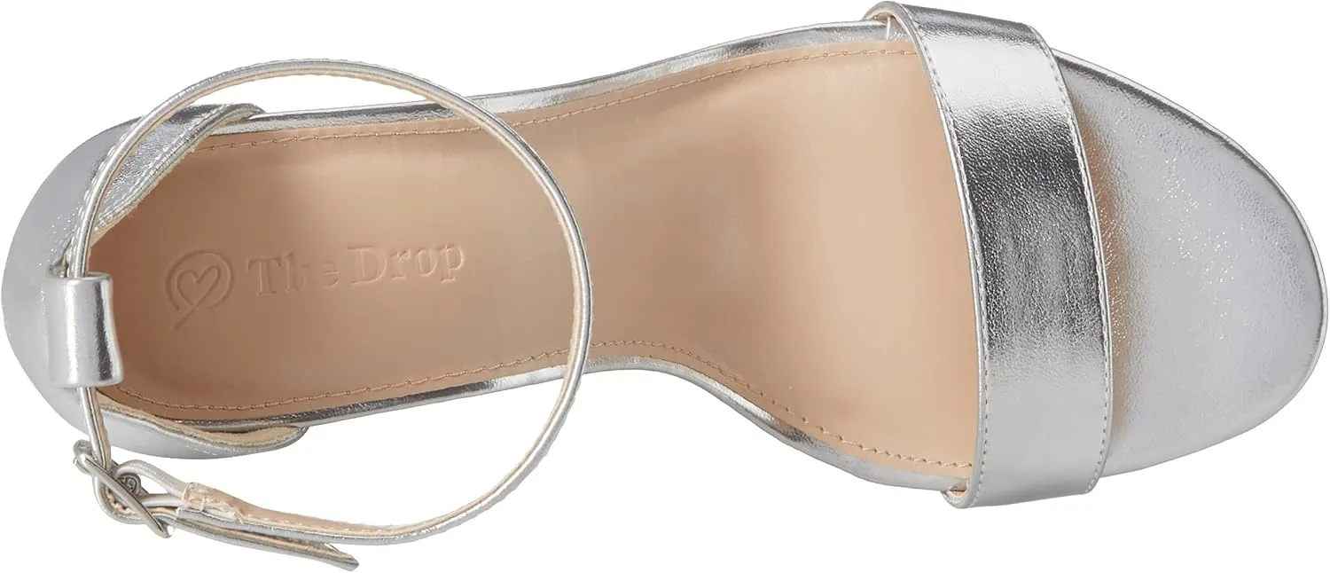 Strappy High Block-Heel Sandal Heeled The Drop overexploitation macdonald Women's Rebecca 