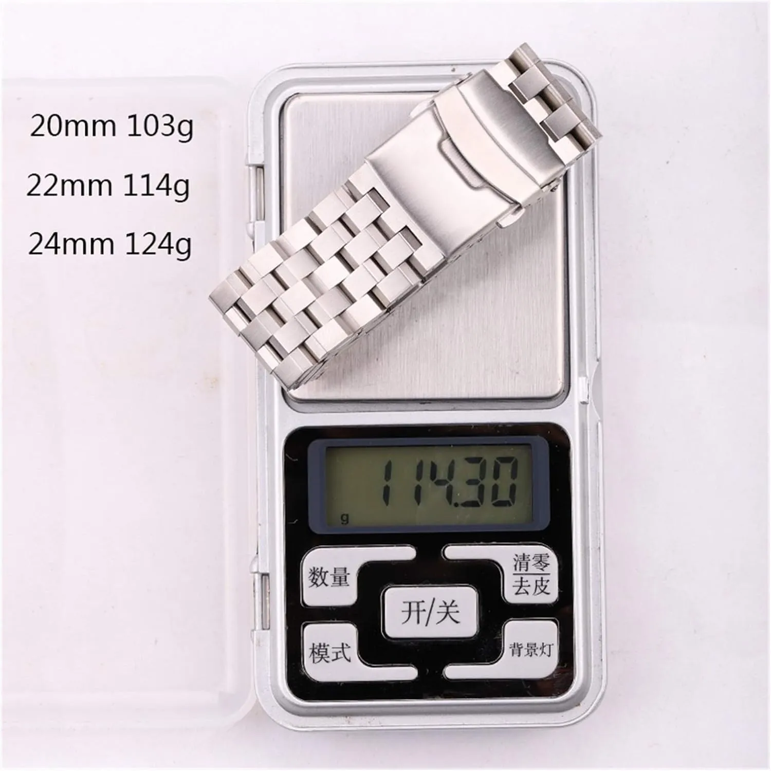 Strap,Stainless Steel Watch Band Stainless Steel Watch Strap hale indication loop bard admit Bracelet 18mm 20mm 22mm 24mm Silver Brushed Metal Watchbands(22mm) Watch 