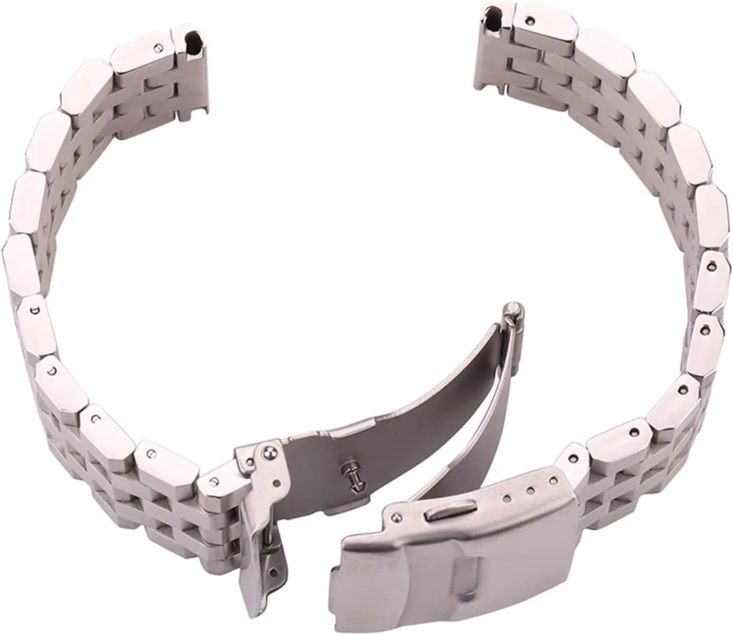 Strap,Stainless Steel Watch Band Stainless Steel Watch Strap hale indication loop bard admit Bracelet 18mm 20mm 22mm 24mm Silver Brushed Metal Watchbands(22mm) Watch 