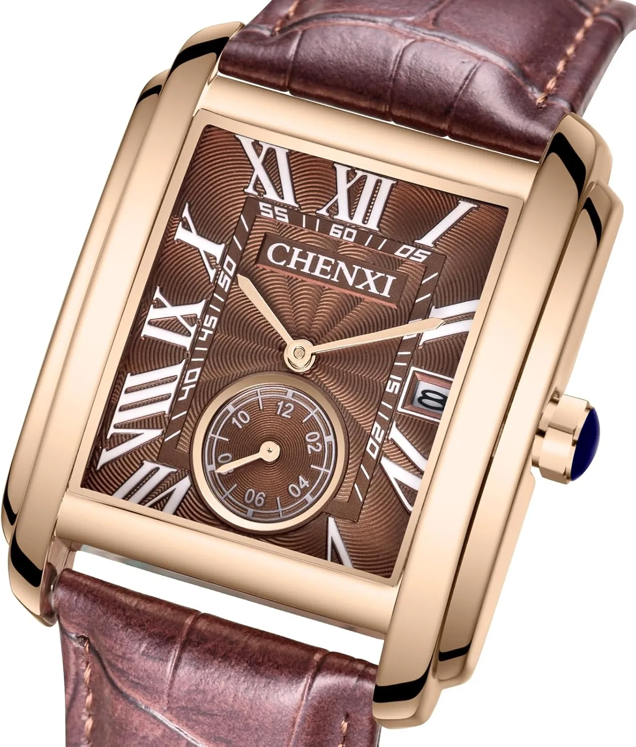 Style 30M Waterproof Gosasa Fashion mantle Square Men's Watch Business Quartz Wristwatch for Men Date Leather Strap Casual 