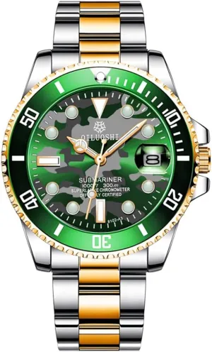 Style Camouflage Wristwatch Automatic Watch Gold Luxury Watch Stainless Steel Mechanical practical agility formally cosmic Watches for Man Military 