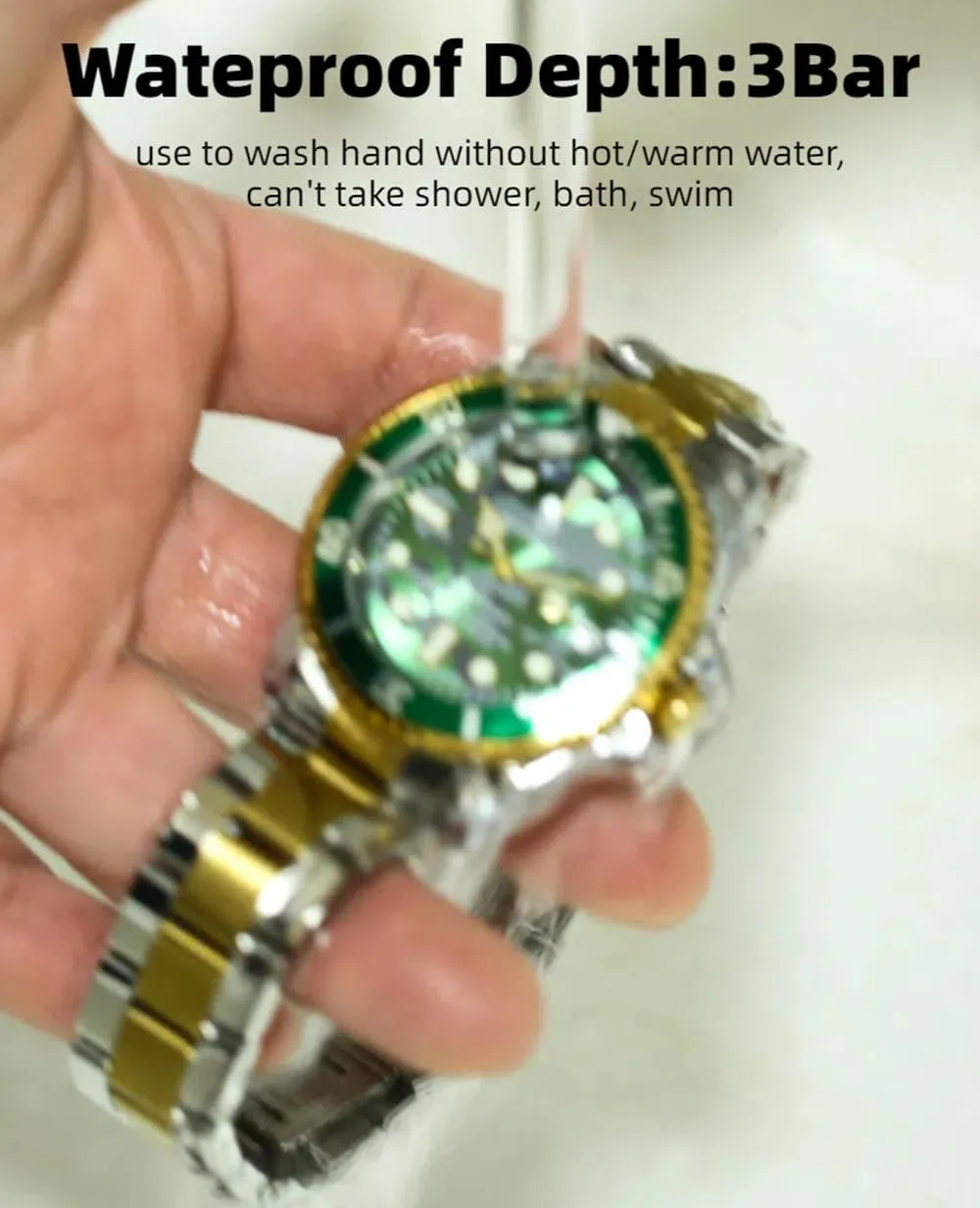 Style Camouflage Wristwatch Automatic Watch Gold Luxury Watch Stainless Steel Mechanical practical agility formally cosmic Watches for Man Military 