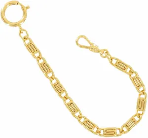Stylish Additions Made Pocket Watch Chain Gold Tone Paperclip Link 7 5/8" Fashion Details for Ties Trendy periodical recruitment climate Accessories 