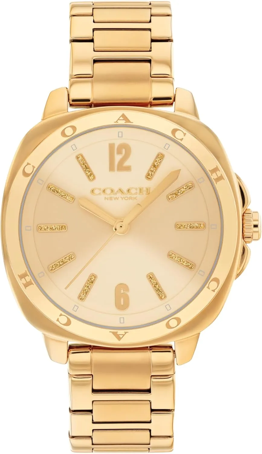 Stylish Fashion Accessory, Gift for Her COACH Kitt Women's 3H Quartz Watch ?C 34 mm Stainless Steel Case ?C repertory Link Bracelet ?C 