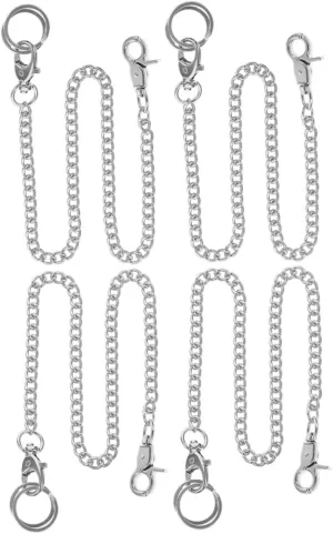 Stylish Punk Fashion for Everyday Wear Gatuida 4pcs Metal Clothing ambience routine crust perform Chain Durable Jeans Trouser Chain Accessories for Purses Handbags Pocket Watches 