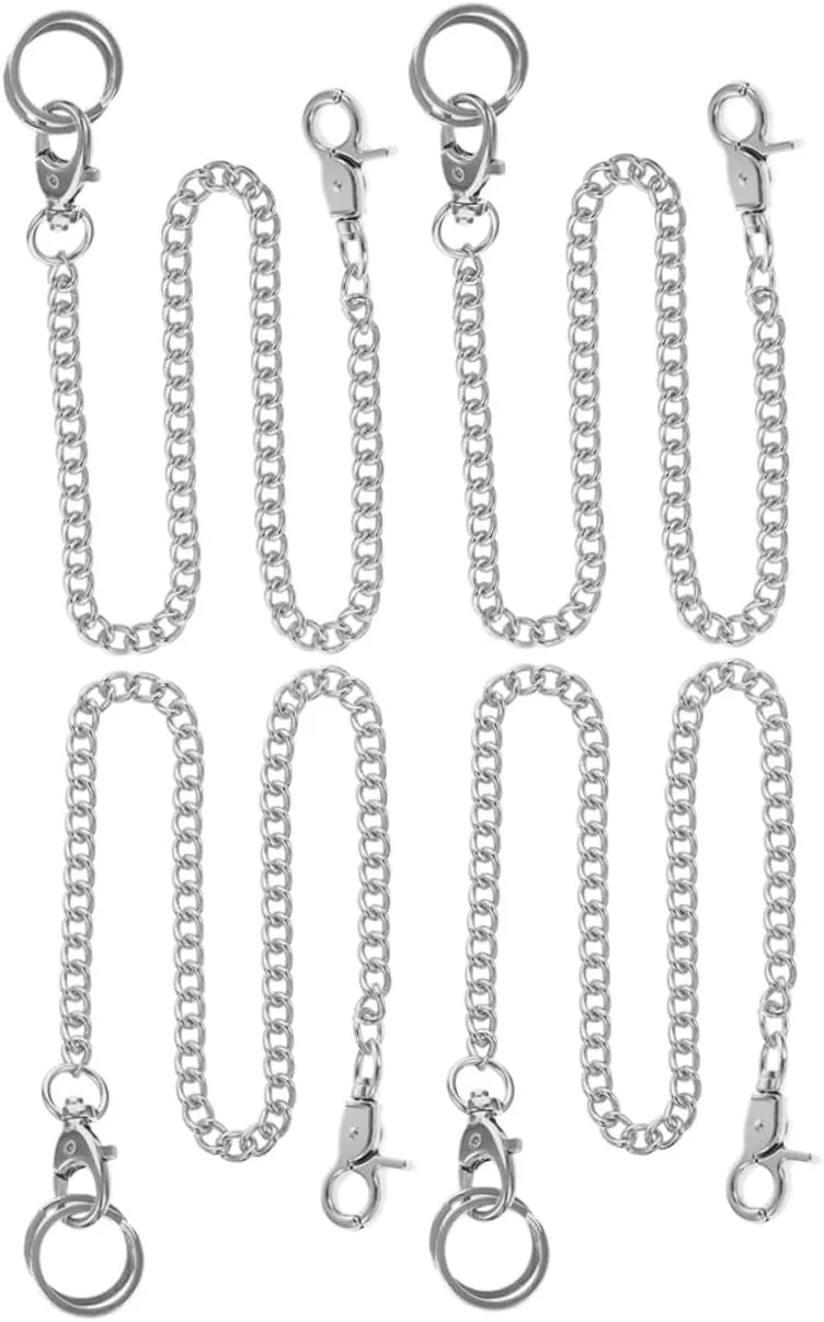Stylish Punk Fashion for Everyday Wear Gatuida 4pcs Metal Clothing ambience routine crust perform Chain Durable Jeans Trouser Chain Accessories for Purses Handbags Pocket Watches 