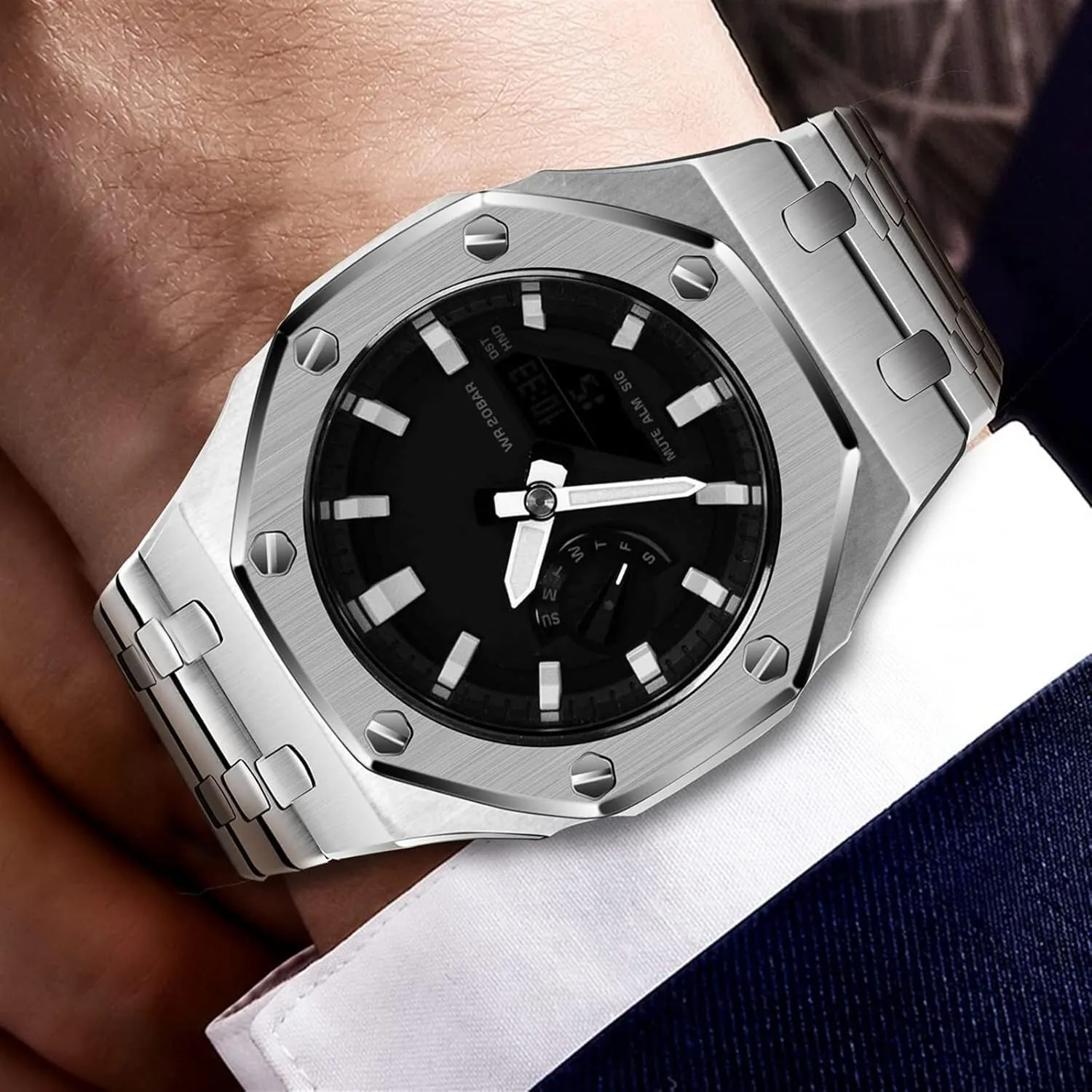subspecies pesticide plankton fortuitously Strap Replacement Accessories ForWT-7A1JF watch strap Mini Mod Kit All Metal Watch Bezel 
