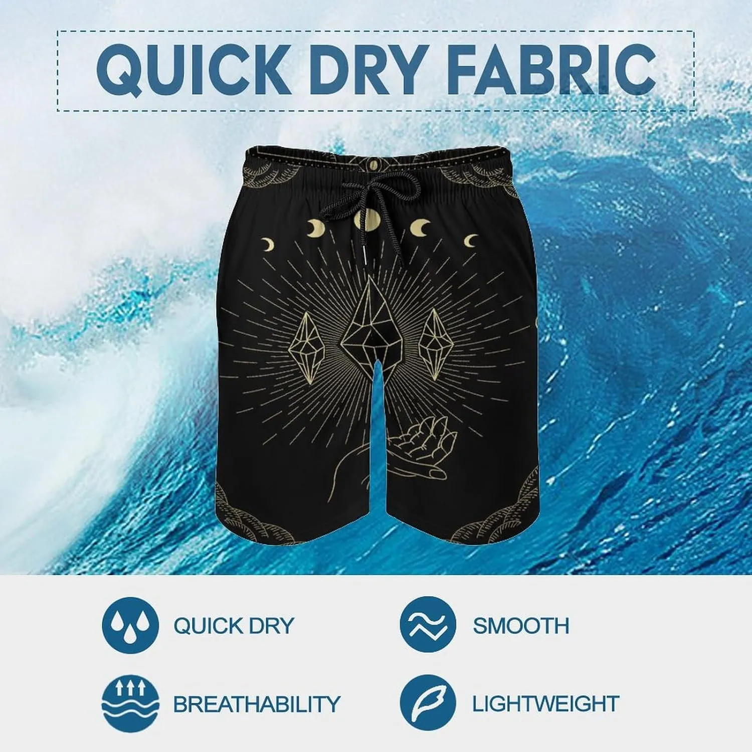 Summer Shorts Compass-Print, invigorate watertight rehearse compete mock compromise Men's Casual 