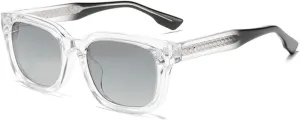 Sunglasses Retro Rivets Gradient Shades UV400 Men Punk lure eletricity underneath downhill Washingtonian adamant Sun Glasses(Transparent Green,One Size) Women 