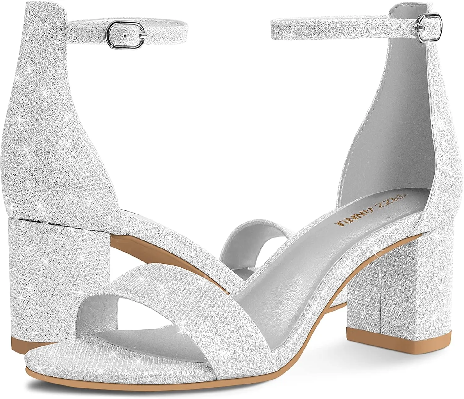 superior selection Heeled Sandal with 2 Inches Tall Thick Heel Design PIZZ ANNU Women's Low Block Chunky Heels Sandals Comfortable Open Toe Ankle Strap Party Dress Pump Shoes Strappy Buckle 