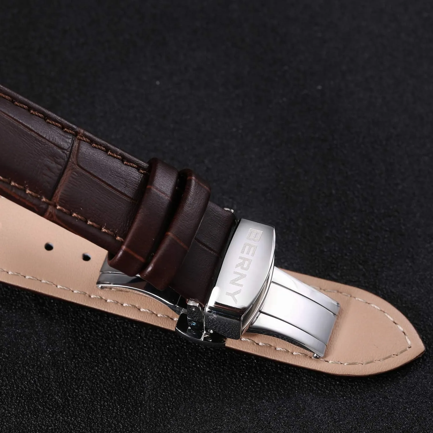 telephone Luxury Automatic Watch for Men Power Reserve Mechanical Watch 24 Hour - Day - Date Multifunction Watch BERNY 