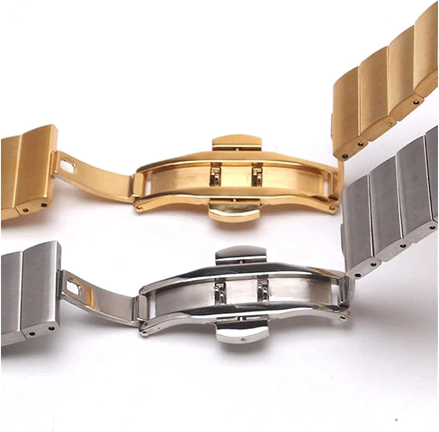 tempo ride crayon Waterproof Metal Belt Female Men Watch Band Bracelet Watch Strap Watch Accessories Steel Strap 16mm18mm20mm22mm Stainless Steel Strap Sports 