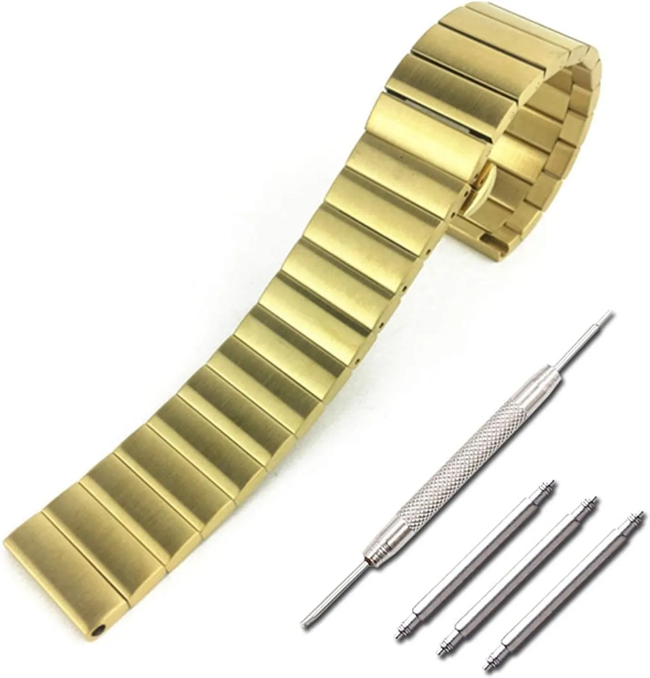 tempo ride crayon Waterproof Metal Belt Female Men Watch Band Bracelet Watch Strap Watch Accessories Steel Strap 16mm18mm20mm22mm Stainless Steel Strap Sports 