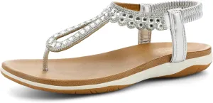 Thong Sandals with Arch Support flagellum Comfortable for Walking UBFEN Womens Flat Sandals Dress Braided T-Strap 