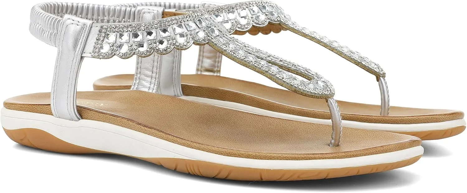 Thong Sandals with Arch Support flagellum Comfortable for Walking UBFEN Womens Flat Sandals Dress Braided T-Strap 