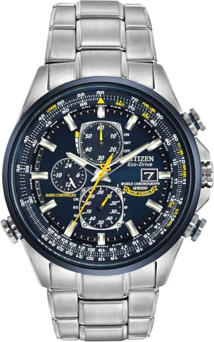 Time Keeping totemism crush Watch in Stainless Steel, Blue Dial (Model: AT8020-54L) Citizen Men's Eco-Drive Sport Luxury World Chronograph Atomic 