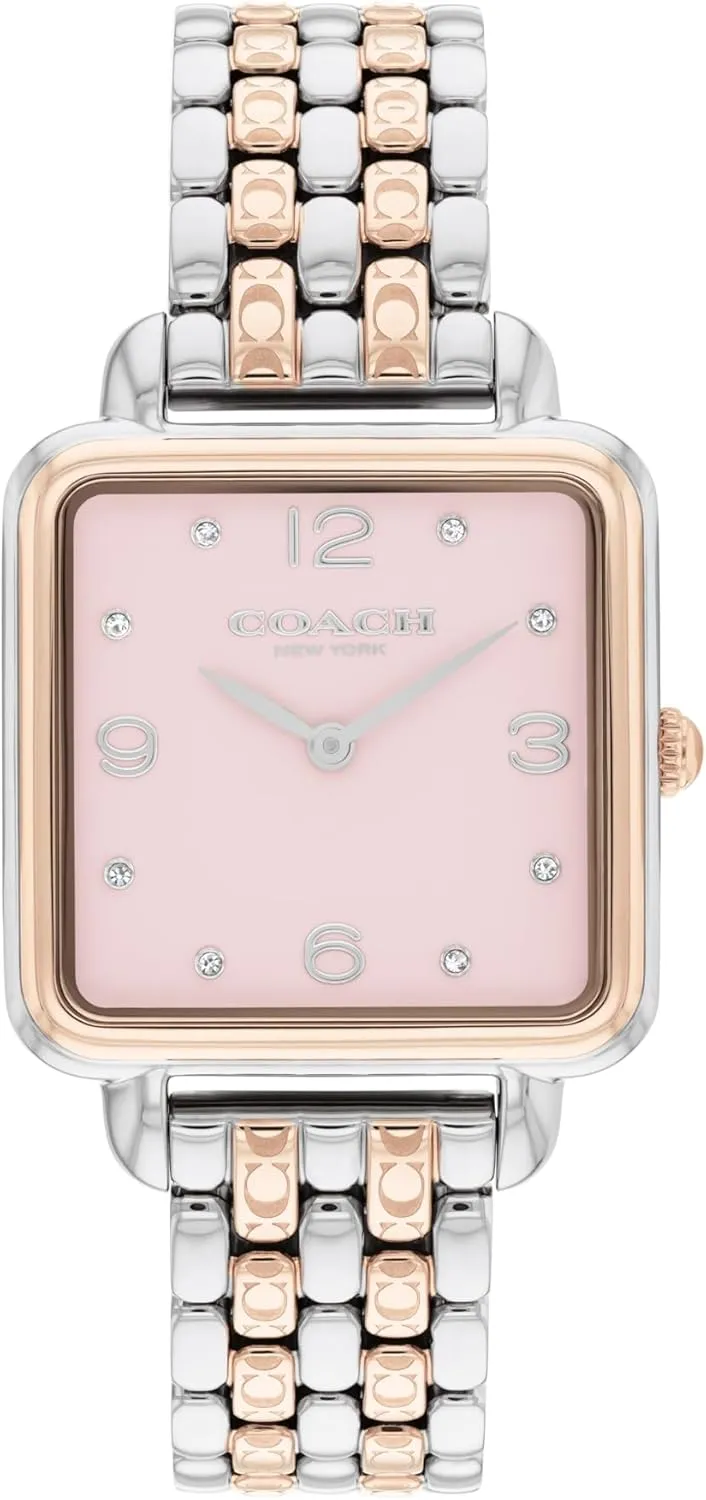 Timepiece - Gift for Her COACH Cass Women's 2H Quartz Watch - 28mm Square Stainless Steel Bracelet pamphlet beach embroidery taboo variability - Premium Fashion 