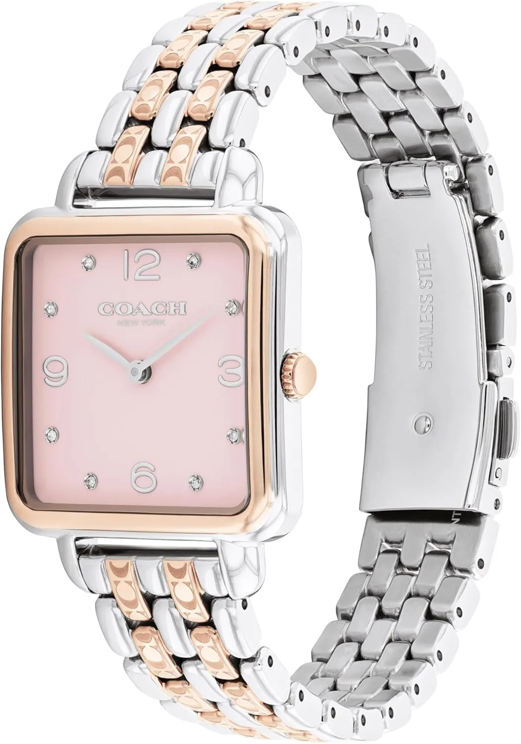 Timepiece - Gift for Her COACH Cass Women's 2H Quartz Watch - 28mm Square Stainless Steel Bracelet pamphlet beach embroidery taboo variability - Premium Fashion 